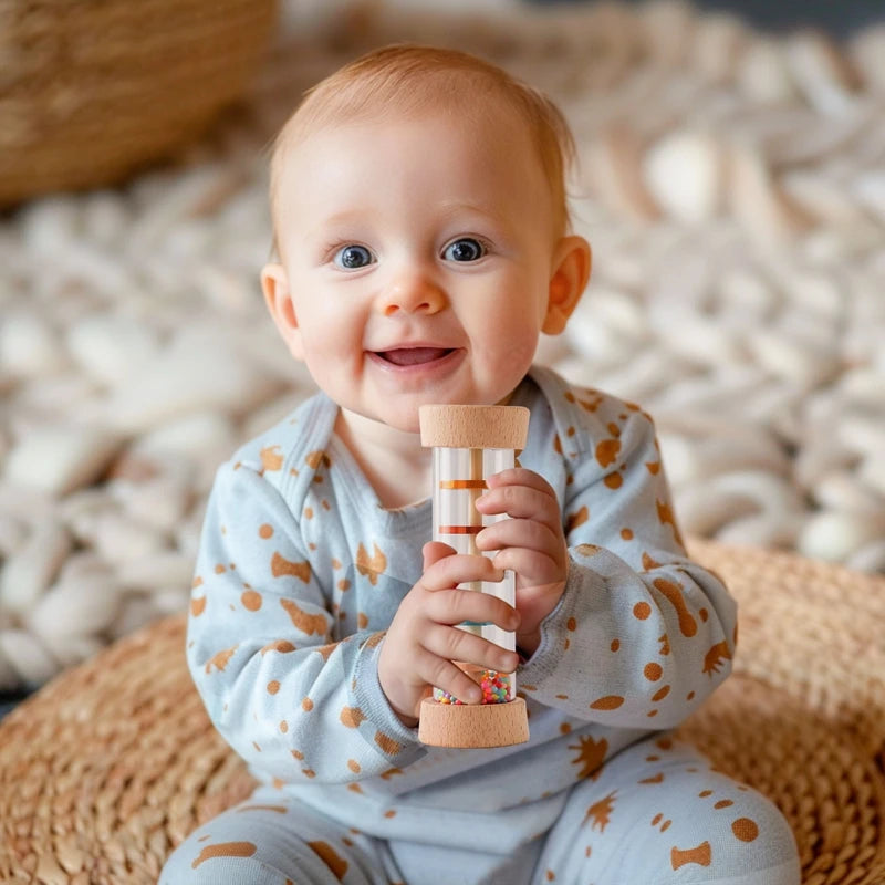 Montessori Baby Rain Stick Sensory Rattle Educational Toy Kids