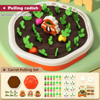 Montessori Pull Radish Carrot Harvest Matching Toy for Kids Fun