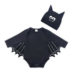 Baby's First Halloween Costume Black Bat Romper Jumpsuit Infant Boys Girls Purim Party Carnival Fancy Dress Cosplay Long Short