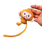 Long Tailed Monkey Plush Keychain Cute Bag Charm