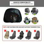 2/4pcs Halloween Scary Reaper Lady Print Car Headrest Covers Horror Style Vehicle Seat Head Cover Halloween Party Car Decoration