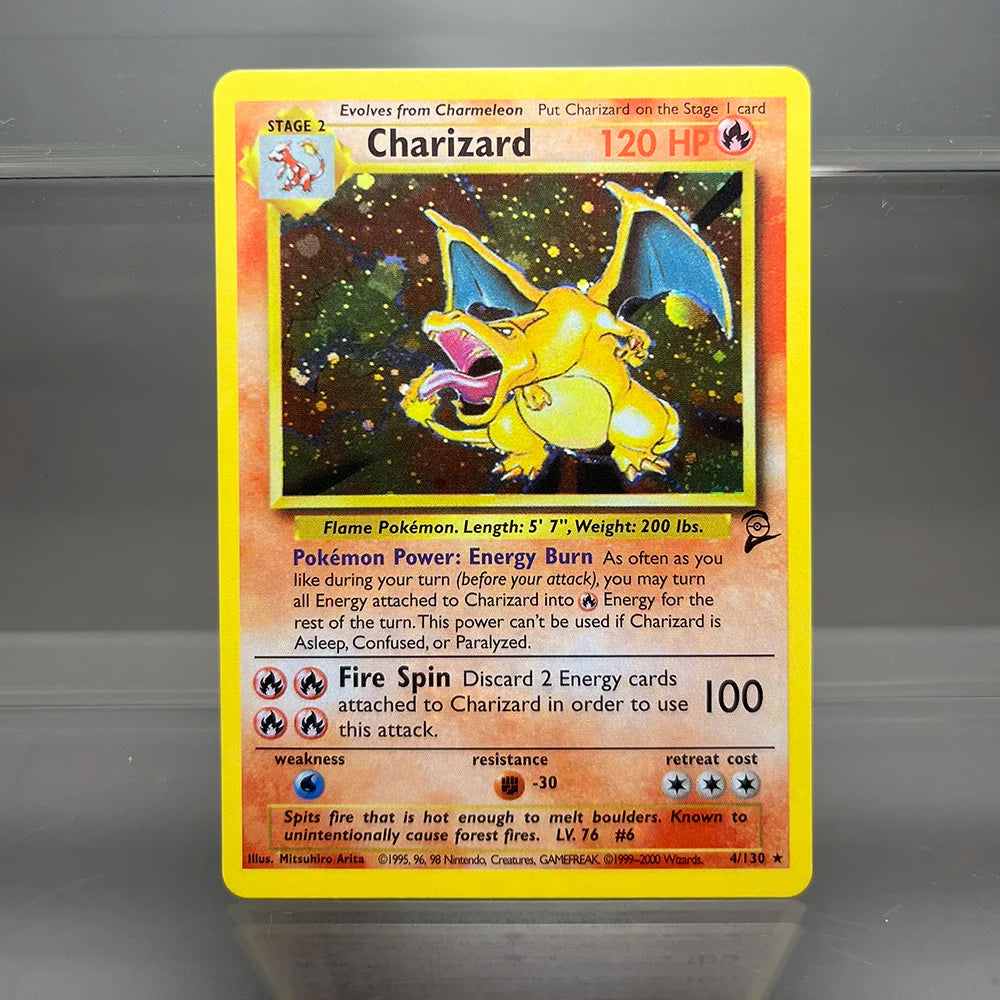 PKM Cards 1st Edition Charizard Blastoise Dragonite 1996 Base Set Single Foil Cards Game Collection Cards PTCG Proxy Cards