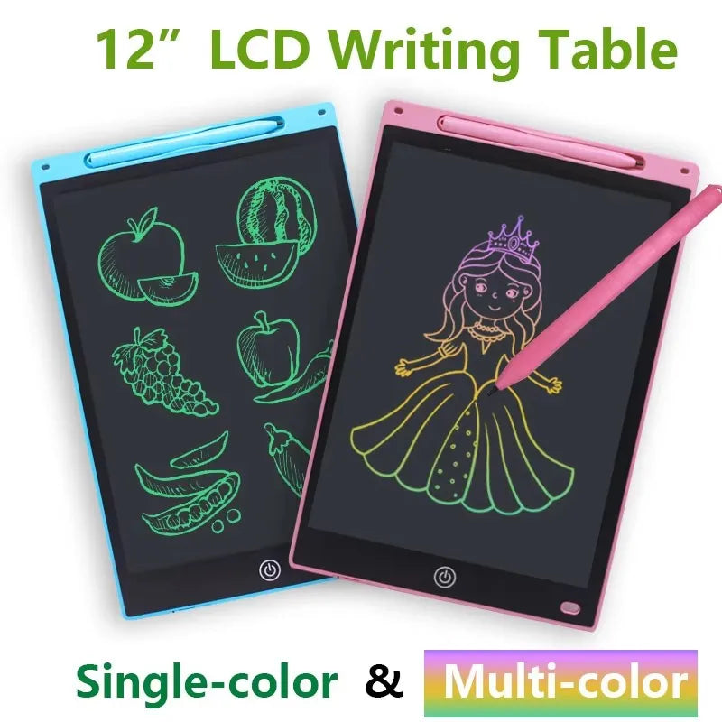 LCD Writing Tablet for Kids – 12 Inch Reusable Drawing Board