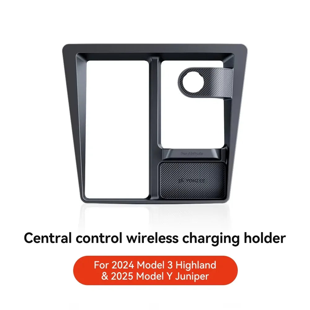 Wireless Charging Protective Frame for Mobile Phones Headphones Watches Non-Slip Limiter Compatible with Model 3/Y Highland Juni