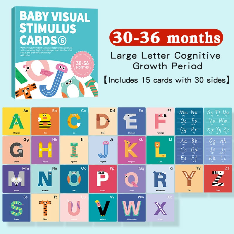 Baby Visual Stimulation Montessori High Contrast Flash Cards