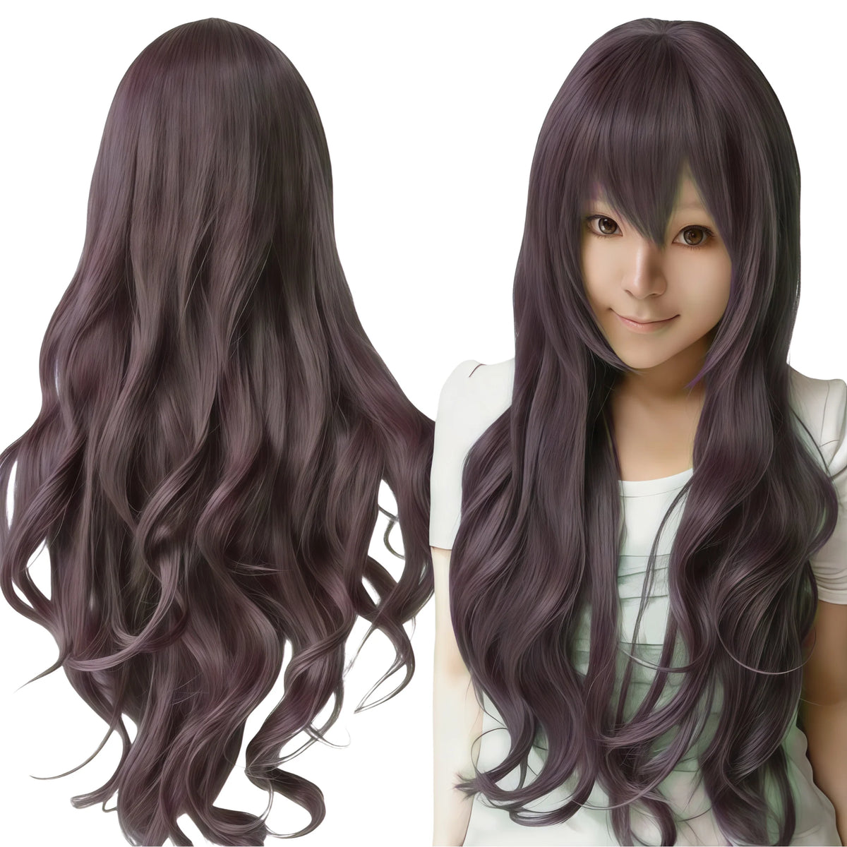 Synthetic Hair Pure White Lolita Long Cosplay Wig Curly Griffith Anime Wigs Halloween Inuyasha Costume Wig for Girl