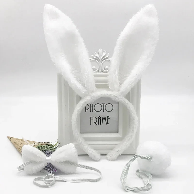 3pcs /set New June 1 Children's Day Holiday Party Activity Performance Animal Plush Rabbit Ears Hair Hoop Accessories Headdress