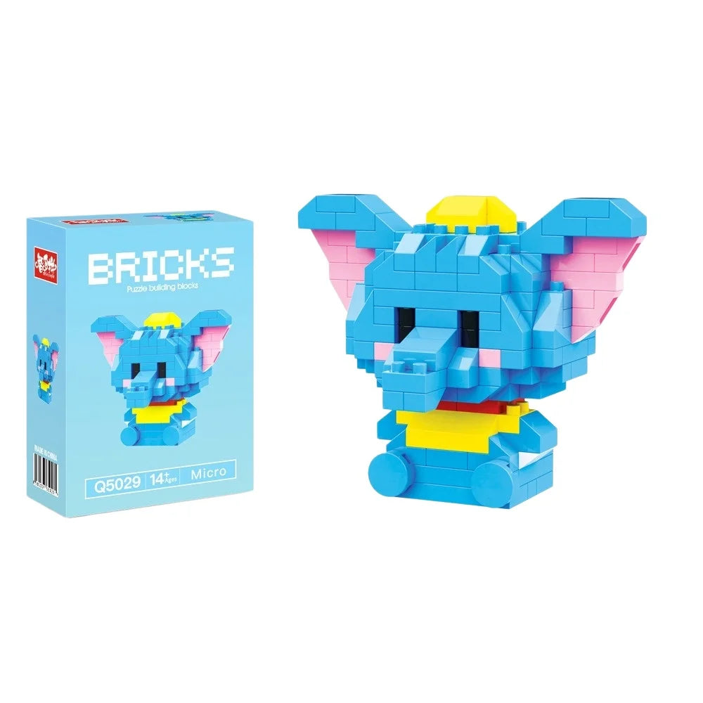 Disney 214 style Winnie LinaBell StellaLou Building Blocks Princess Cartoon Figrues Bricks Children's Assembly Toys Model Gift