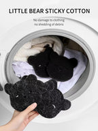 4PCS Bear Shape Laundry Balls Lint Catcher Reusable Pet Hair Remover Cleaning Sponge for Clothes Sofa Cat Dog Home House