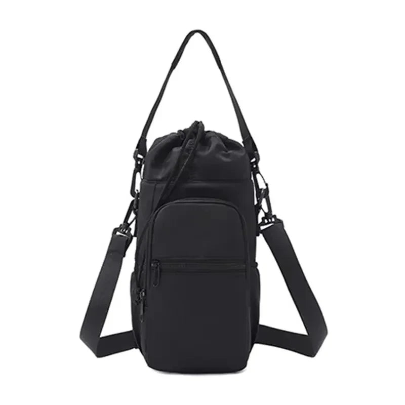 Portable Insulated Water Bottle Carrier Bag with Phone Pocket
