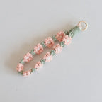 Korean Style Boho Macrame Phone Wristlet Keychain Strap