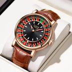 LIGE Creative Luxury Watches men Roulette Game Dial Fashion Mens Watch Waterproof Luminous Quartz Wristwatches Relojs Hombre+Box