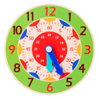 Montessori Wooden Learning Clock Time Teaching Toy for Kids