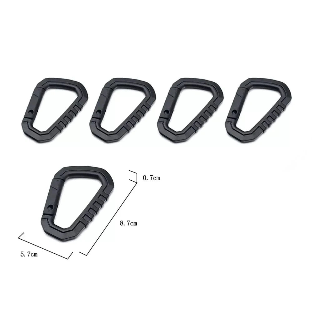 Tactical MOLLE Carabiner Clip EDC Keychain for Camping Gear