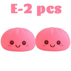 Simulation Dumplin Toy Night Light Soft Dumplings Soft Cute Steamer Birthday Gift Prank Props Colorful Dumping Toy Squishy Gifts