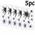 Halloween Spider Temporary Tattoo Stickers Waterproof Fake Scary Tattoo Sticker for Party Festival Body Face Arm Makeup 8pattern