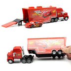 Disney Pixar Cars Toys Lightning McQueen Jackson Diecast Vehicle King Mike Uncle 1:43 Truck Trailer Model Toy Gifts