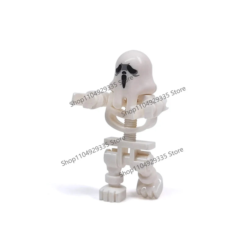 Halloween Scene Building Blocks Skeletons Ghosts Army King Assembled Charactesrs Figures DIY Accessories Bricks Toys Kids Gifts