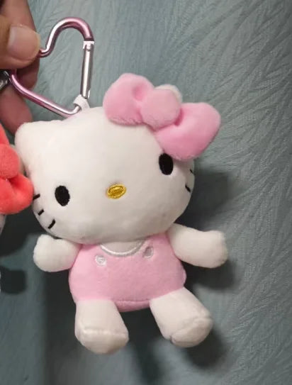 New Product In Stock Japanese Love Button Kt Cat Plush Toy Doll Pendant Cute Bow  Heart Plush Bag Pendant Surprise Gift