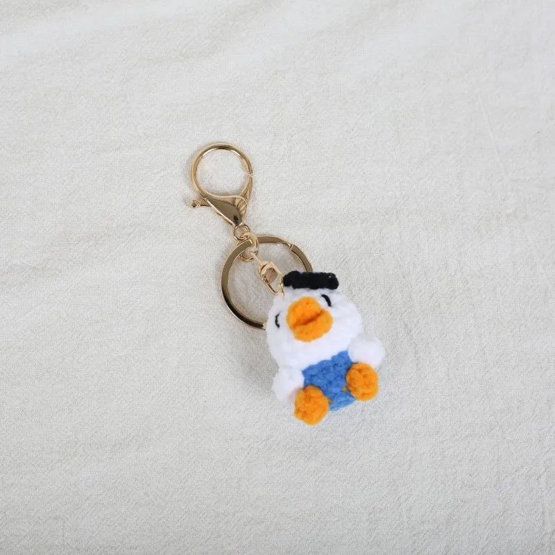Mini Animal Crochet Keychain Cute Knitted Doll Keyring