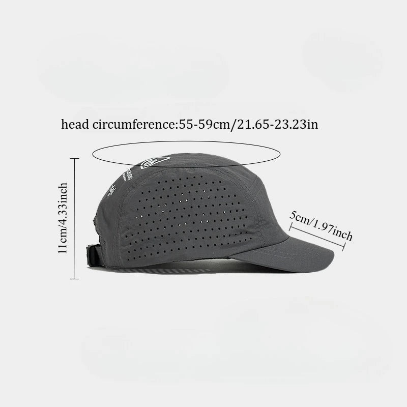 Short Brim Quick Dry Mesh Baseball Cap for Outdoor Adventures