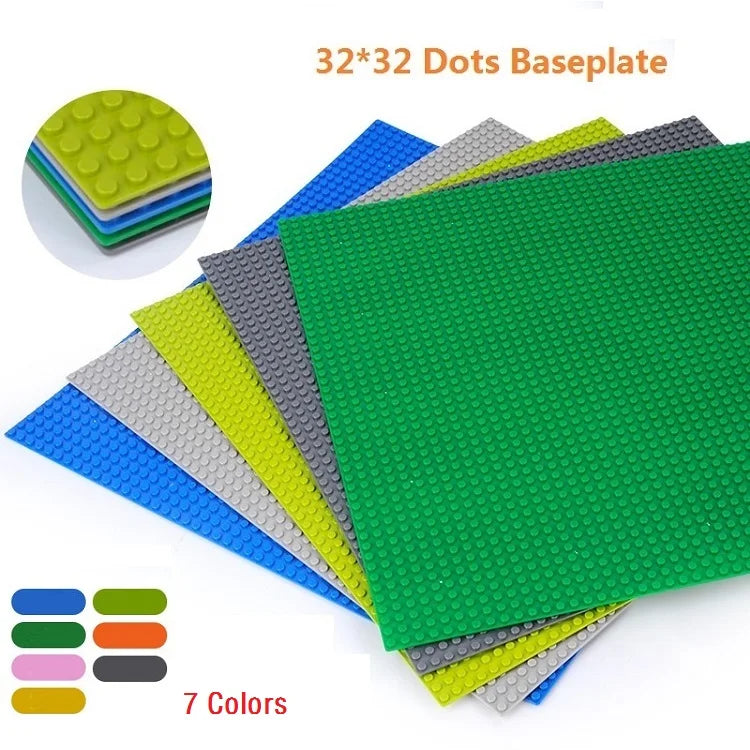 Classic Building Block Baseplate for Creative Construction Toy Sets