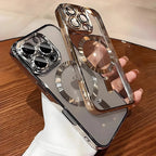 Magnetic Plating Camera Lens Protection Case For iPhone 17 16 15 14 13 12 11 18 Pro Max Case for Magsafe Wireless Charge Cover