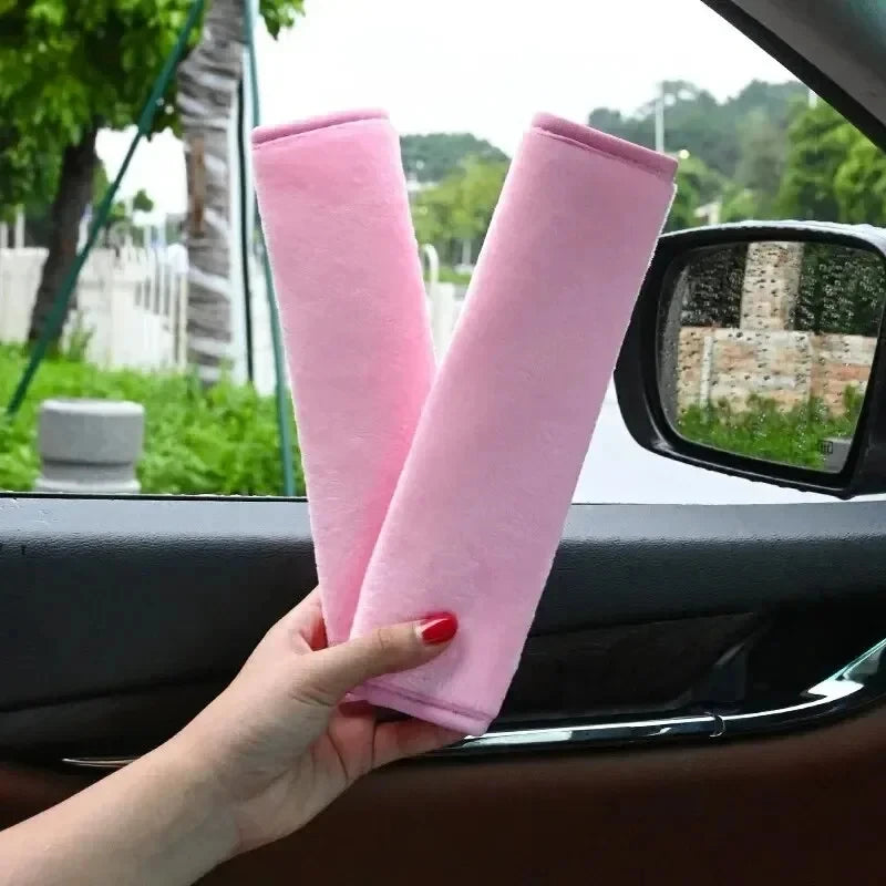 Universal Car Seat Belt Cushion Strap Cover Cushion Strap Safety Shoulder Short Plush Protector Interior Accessories