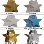 4M Star Garland 7cm 10cm Paper Stars Streamer Glitter Bunting for Birthday Party Decoration Kids Room Decor Baby Shower Supplies