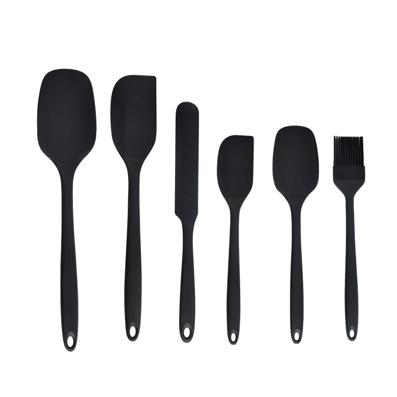 6-Piece Silicone Kitchenware Set with Spatulas and Oil Brush Kit