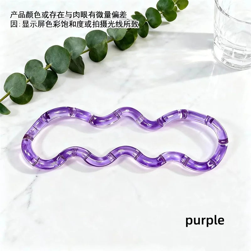 Deformable Rope Fidget Toy Deformation Rope Knot Pressure Stress Relief Toys Rrainbow Color Anti Stress Deformable Rope Best Toy