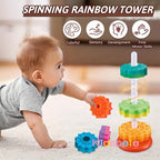 Rainbow Spinning Stacking Ring Toy