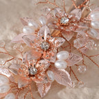 Pearl Flower Bridal Hair Comb for Women