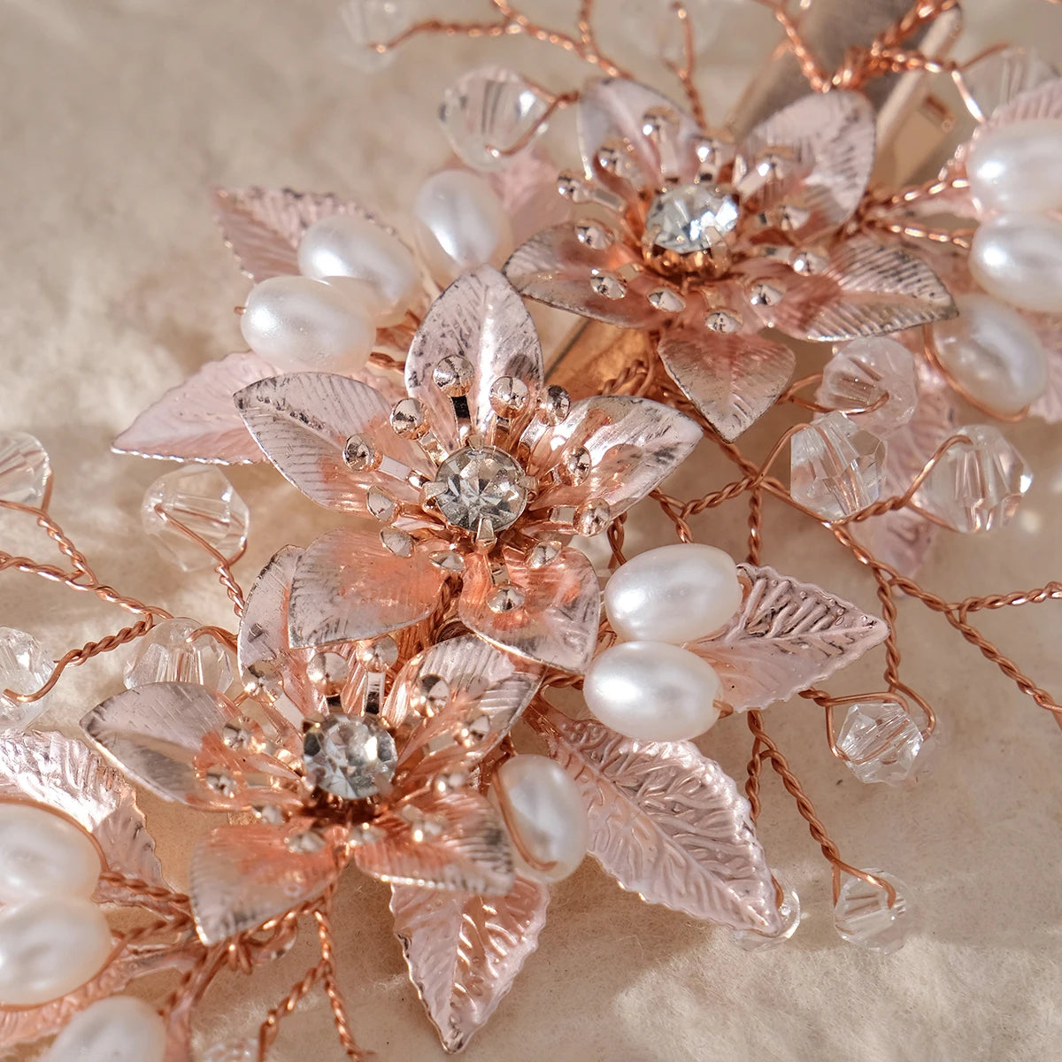 Pearl Flower Bridal Hair Comb for Women