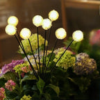 Solar Powered Plush Ball Lights for Outdoor Courtyard Atmosphere Decoration, Lawn Decoration, Dandelion Ground Mounted Lights