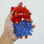 Funny Crochet Sausage Mouth Keychain Key Holder Pouch