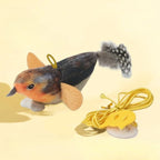 Indoor Interactive Birds Toy for Cat Chasing Teasing Toy Sounding Catnip Cat Teaser Toy Self-hilarity Wall Hanging Birds Cat Toy