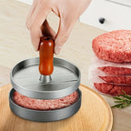 Non Stick Burger Press Patty Maker Metal Hamburger Mold for BBQ Cooking