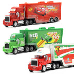 Disney Pixar Cars Toys Lightning McQueen Jackson Diecast Vehicle King Mike Uncle 1:43 Truck Trailer Model Toy Gifts