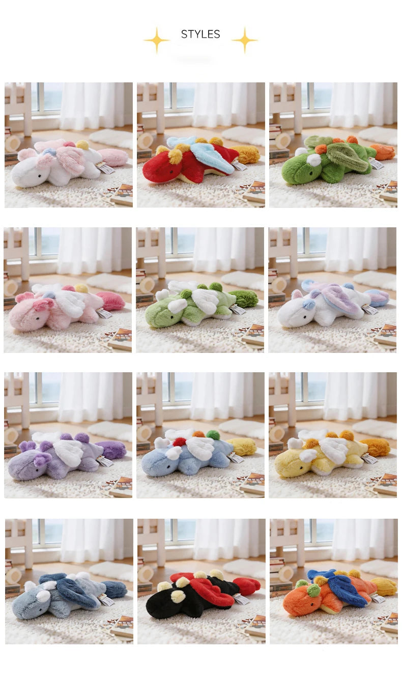 Cute Flying Dragon Plush Toy Soft Stuffed Dragon Doll for Kids