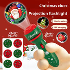Christmas Cartoon Projection Flashlight  Creative Children Flashlight Toy Projector Baby Toys Bedtime Story Book Christmas Gifts