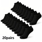 10/20 Pairs Men's Ankle Socks, Breathable Mesh Sports Socks, Casual Athletic Summer Thin Short Socks