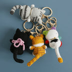 Small Cat Crochet Keychain Cute Kitten Bag Charm
