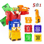 Math Cube Transformation Robot Toy