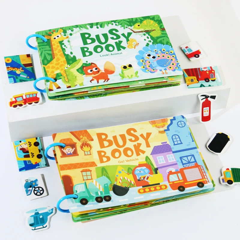 Montessori Busy Book for Kids Interactive Learning Activity Book