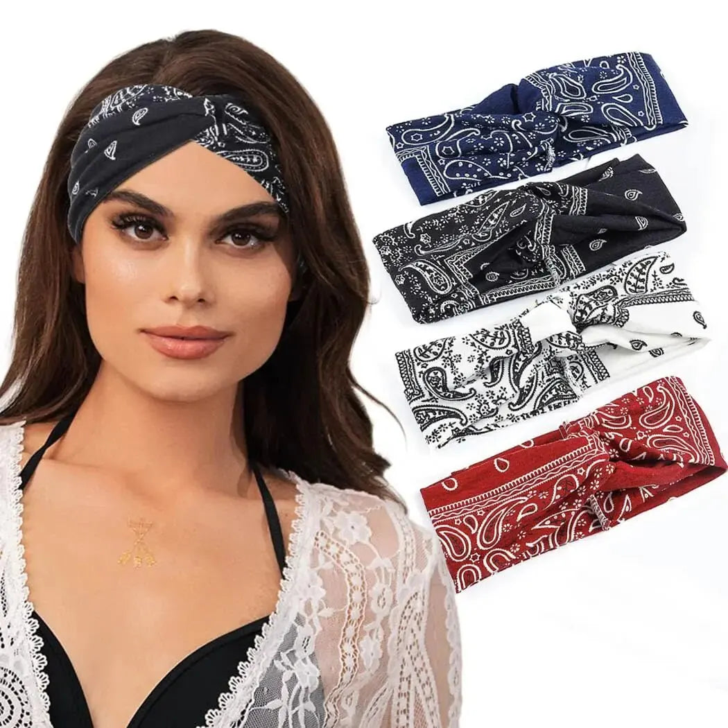 Stretchy Wide Knotted Yoga & Sports Headband for Women