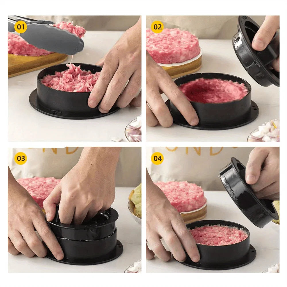 Non-Stick Hamburger Press Mold – Meat Patty Maker & Stuffed Pie Kitchen Tool