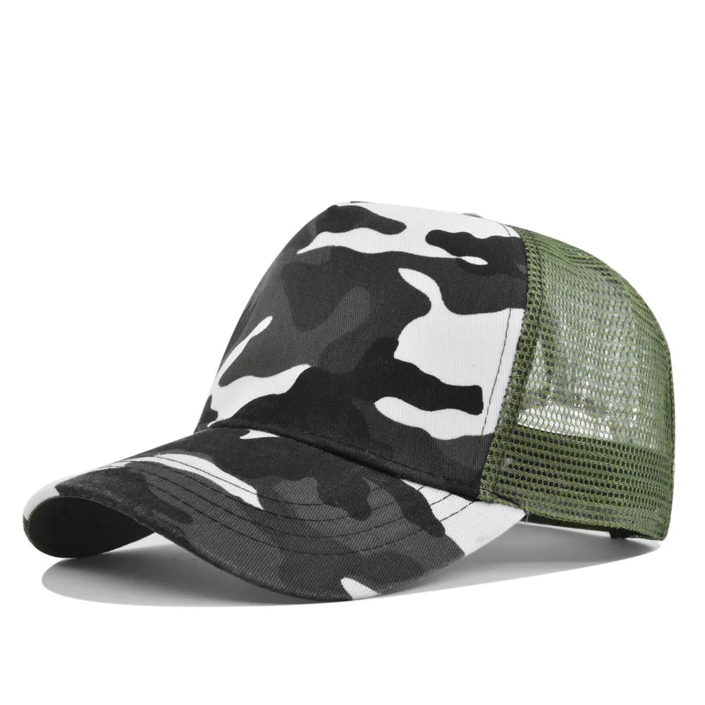 Custom Logo 5 Panel Mesh Baseball Cap for Outdoor Branding