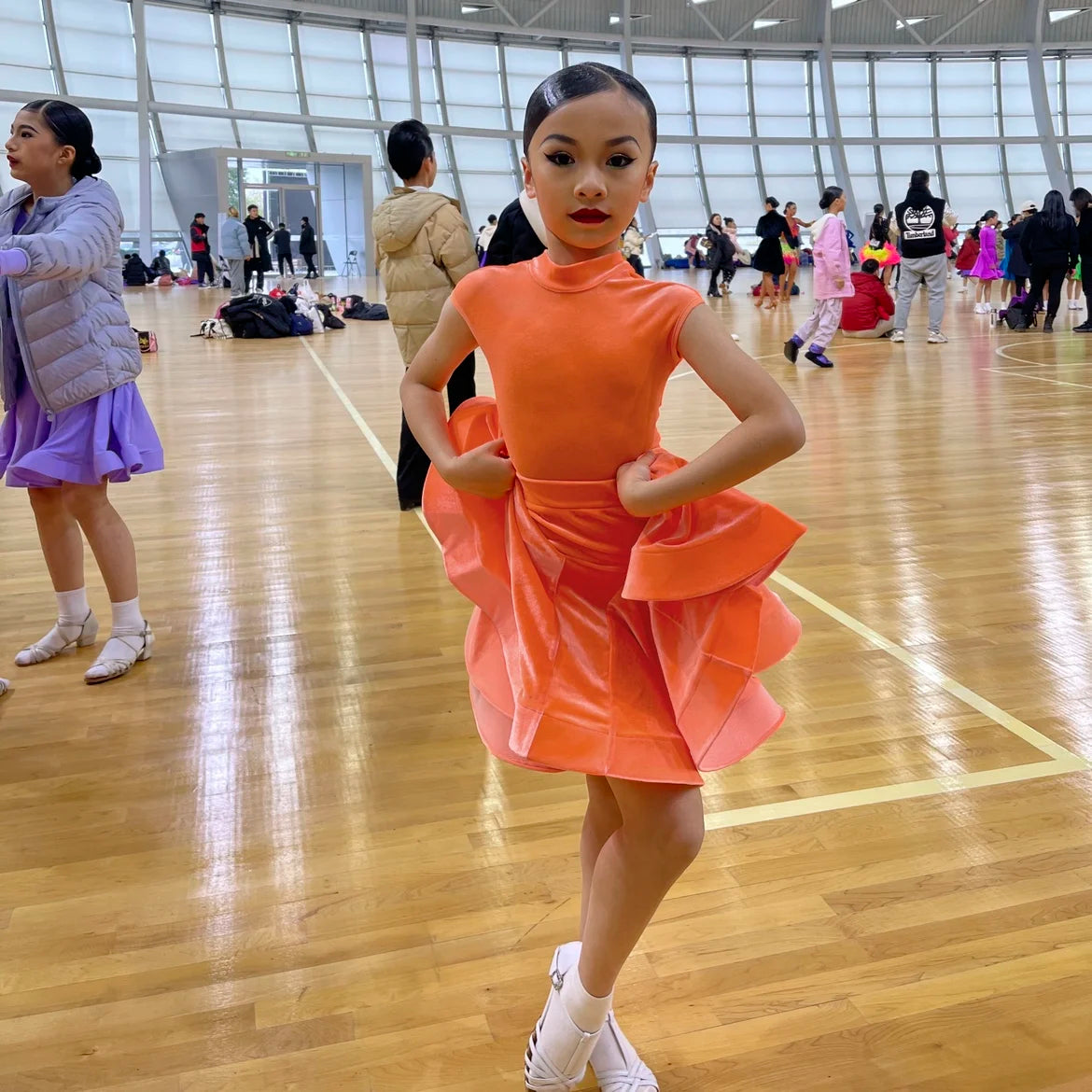 Latin Dance Fringe Dress Customized Tango ChaCha Samba Performance Costumes for Adult and Children's Latin Competition Clothing