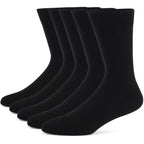 5 Pairs Mens Dress Socks Plus Large Size，High Quality Combed Cotton Crew Socks，Black Cool Argyle Breathable Casual Socks for Men